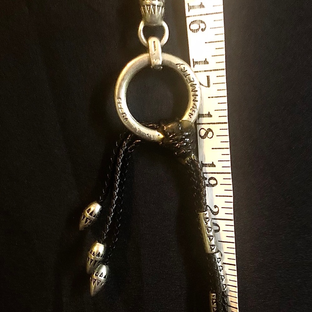 Clara Studio Braided Leather Silver Belt Asymmetry